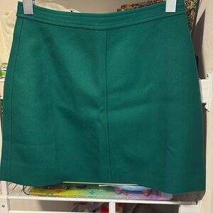 J. Crew NATASHA SKIRT IN DOUBLE-SERGE green size 2